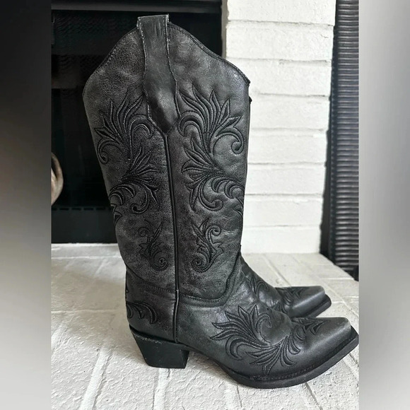 Circle G Western Women's Boots, Filigree Grey Size 7 - Picture 1 of 8